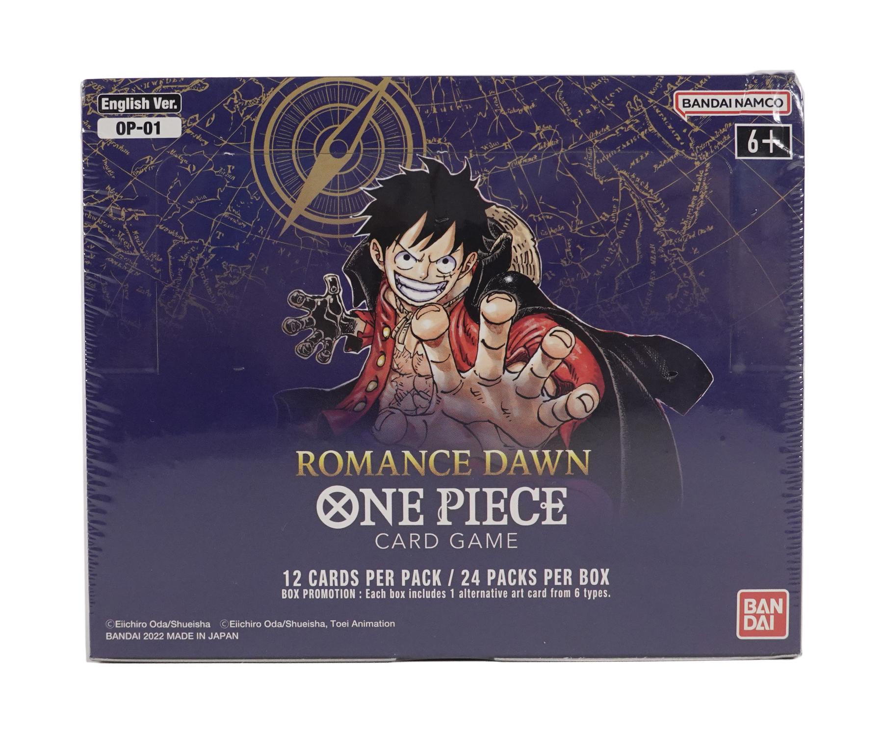 745759_0001_24df93da-206e-40bf-bfa0-2059d3b8a451 One Piece TCG: Romance Dawn (OP-01) Booster Box (1st Print) (Blue Bottom) - Image 1