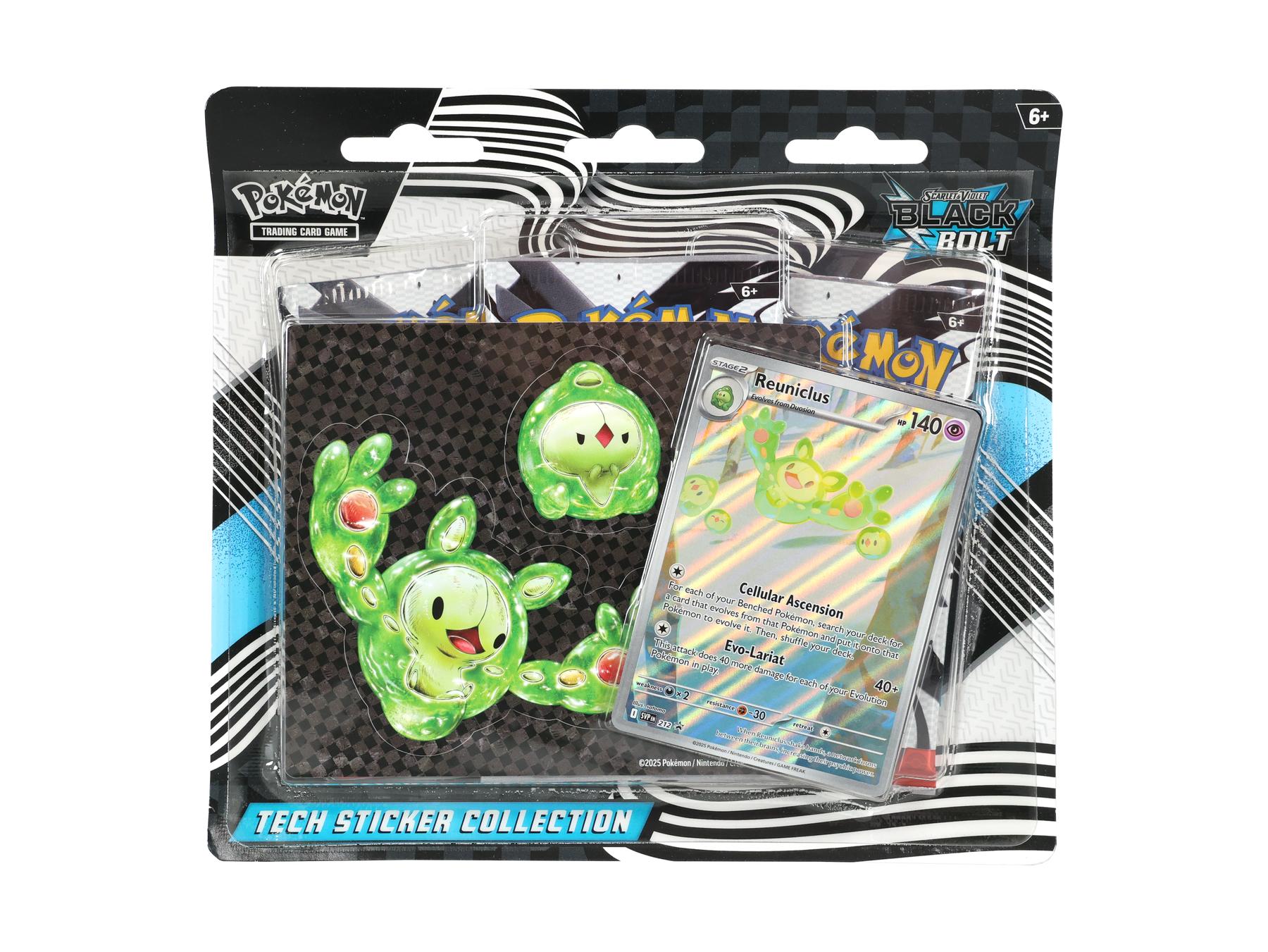 893487_004_072925 Pokemon Scarlet & Violet: Black Bolt Tech Sticker Collection Blister - Image 1