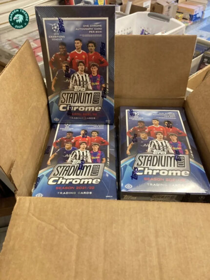 2021-22 Topps Stadium Club Chrome UEFA Champions League Soccer Hobby Box READ!